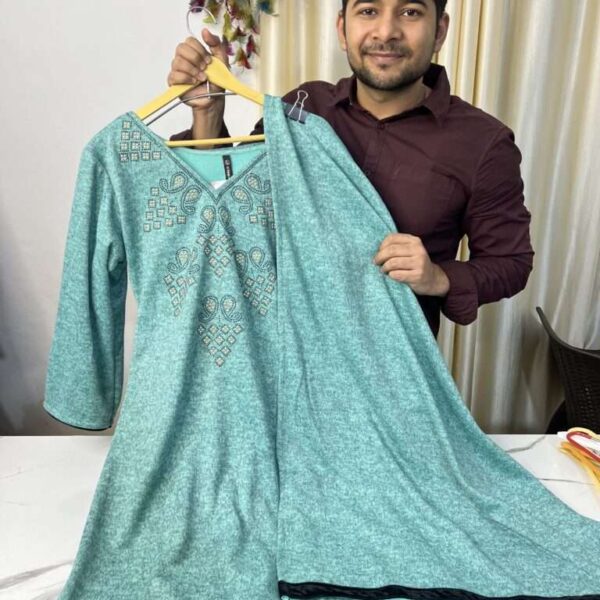 Karachi Woolen Suit with Shawl dupatta