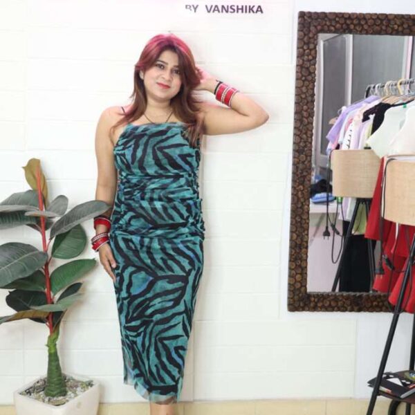 wild strip bodycon dress