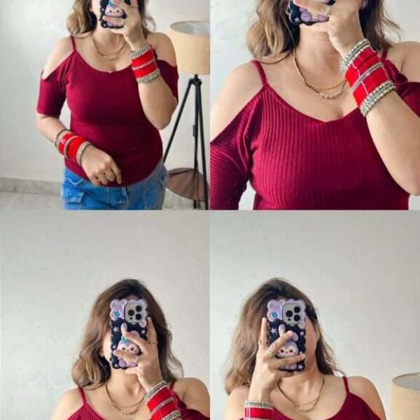 wine and shine knit top