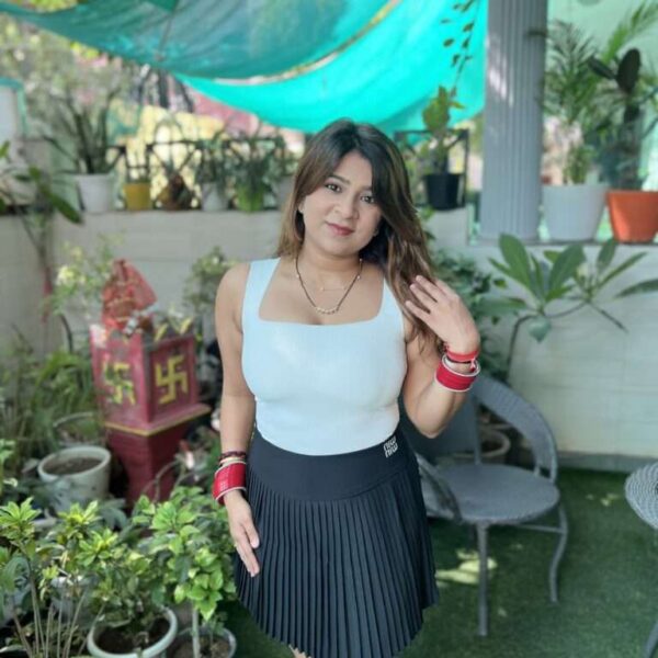 black platted skirt with attached shorts