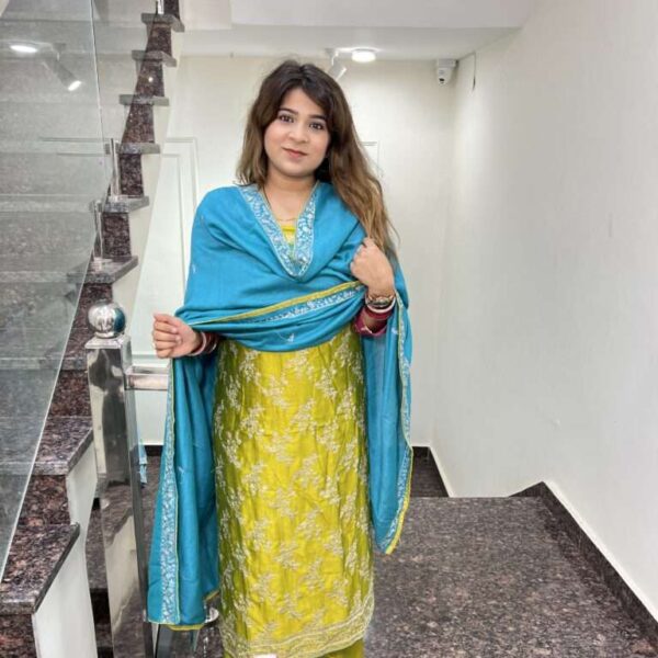 Neel-Pista Festive Fabric Set ( unstitched suit )