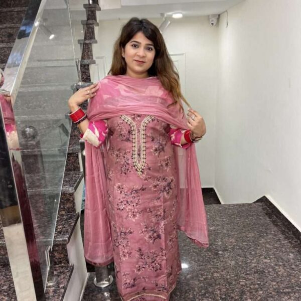 Unstitched Floral Printed  SUIT