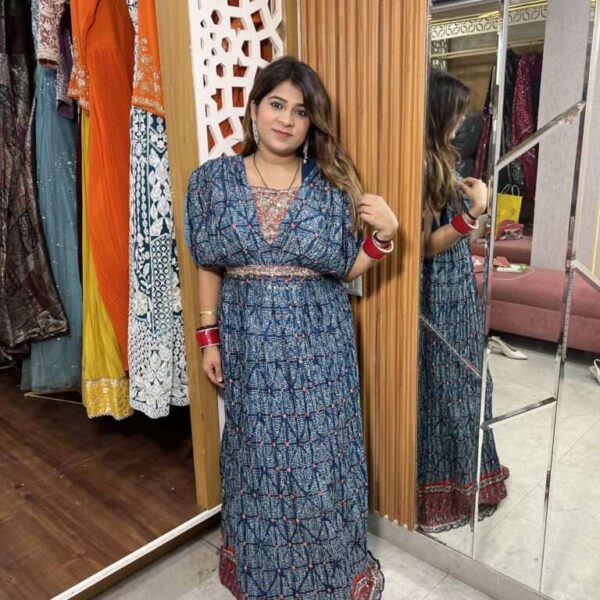 Indigo Charm Gown
