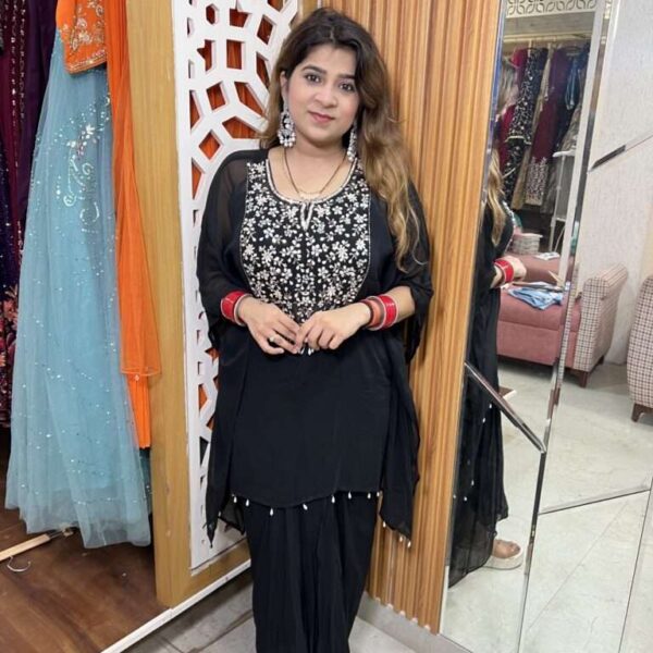 Noor-e-Nazaakat Black Sharara Set