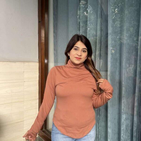 Rusty Glow High Neck Top