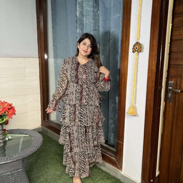 Wild Aura Tiered Maxi Dress (Animal Print)